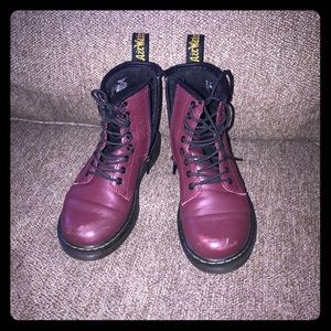 Child Burgundy Dr. Martens